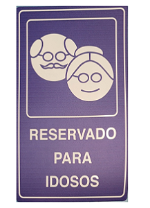 Etiqueta Reservado para Idosos
