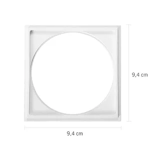 Porta Grelha Quadrado Branco 10 x 10cm