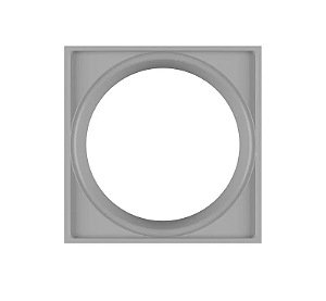 Porta Grelha Quadrado Cinza 10 x 10cm