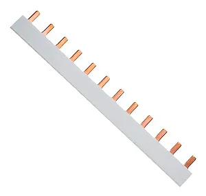 Barramento Fase Monofasico Din 80A - 12 Polos