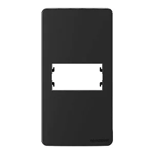 Placa Condulete Modular Sleek - 1 Posto Horizontal Ebony