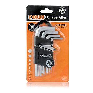 Chaves Allen 1,5mm a 10mm - Kit 9 Peças