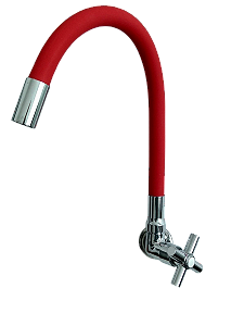 Torneira Color 1/4'' Parede Vermelha C64