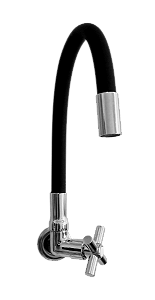 Torneira Color 1/4'' Parede Preta C64