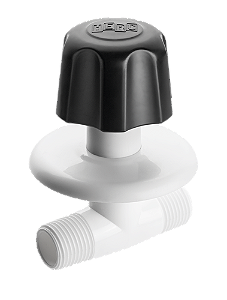 Registro Pressão PVC Roscavel com Canopla 1/2''