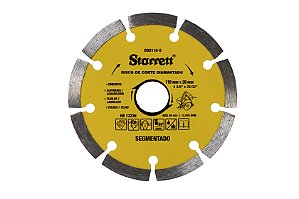 Disco Corte Diamantado Segmentado 110 x 20mm Starrett DDS110-S