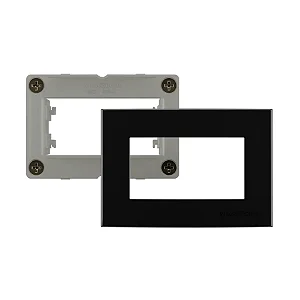 Sleek para Moveis - Placa 1 Posto Preto Ebony