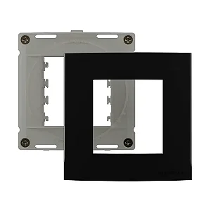 Sleek para Moveis - Placa 2 Posto Preto Ebony