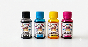 Kit 4 Tintas Comestível de 100ml (400ml)