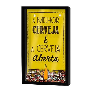 Quadro porta tampinhas - Melhor Cerveja