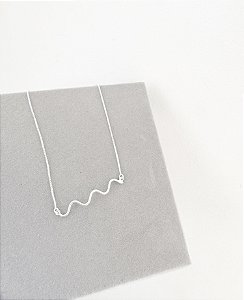 Tornozeleira de prata fio ondulado 26cm  atacado