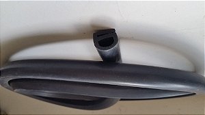 Borracha PERFIL DE SILICONE CINZA ESCURO TIPO E