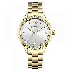 Relógio Feminino Curren Analógico C9003L - Dourado