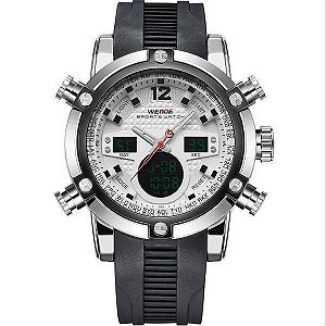 Relógio Masculino Weide AnaDigi WH-5205 - Preto e Branco