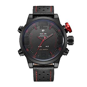 Relógio Masculino Weide AnaDigi WH-5210 - Preto e Vermelho