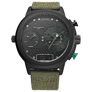 Relógio Masculino Weide AnaDigi WH6405B - Preto e Verde