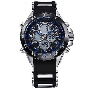 Relógio Masculino Weide AnaDigi WH-1103 - Preto e Azul