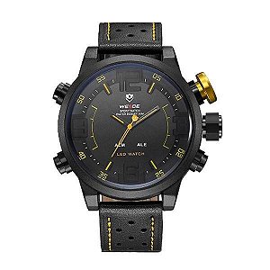 Relógio Masculino Weide AnaDigi WH-5210 - Preto e Amarelo