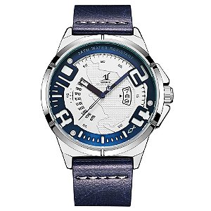 Relógio Masculino Weide Analógico UV1802 - Azul e Prata