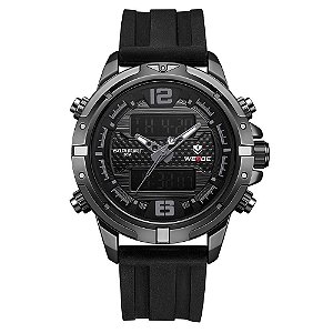 Relógio Masculino Weide AnaDigi WH8602 Preto e Cinza