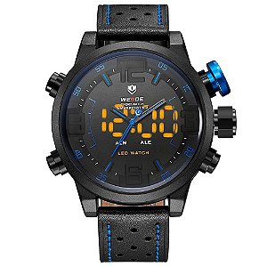 Relógio Masculino Weide AnaDigi WH5210B - Preto e Azul