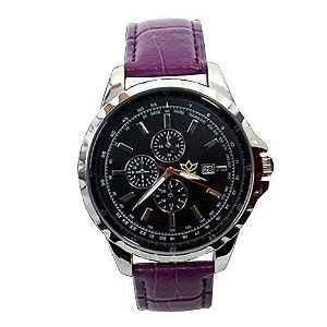 Relógio Masculino Kasi/Fmero Analógico Casual Y005 Roxo