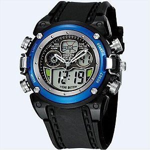 Relógio Masculino Ohsen AnaDigi Esporte AD0721 Azul