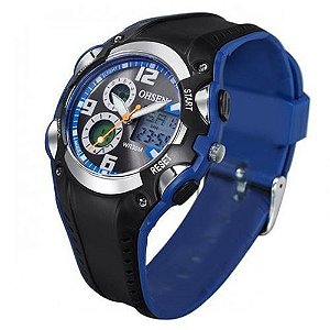 Relógio Masculino Ohsen AnaDigi Esporte AD1309 Azul