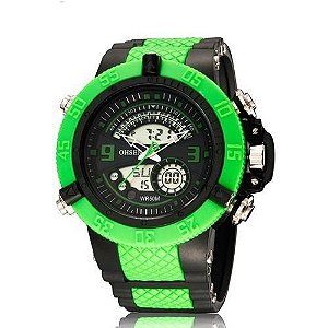 Relógio Masculino Ohsen AnaDigi Esporte AD2811 Verde