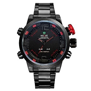 Relógio Masculino Weide AnaDigi WH-2309B Vermelho