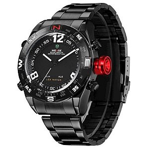 Relógio Masculino Weide AnaDigi WH-2310 - Preto e Branco