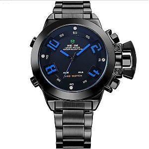 Relógio Masculino Weide AnaDigi WH-1008 - Preto e Azul