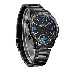 Relógio Masculino Weide AnaDigi WH-1009 - Preto e Azul