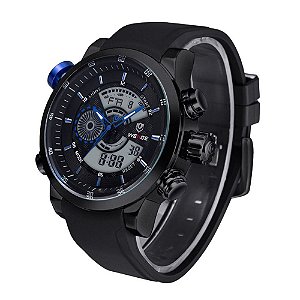 Relógio Masculino Weide AnaDigi WH-3401 - Preto e Azul