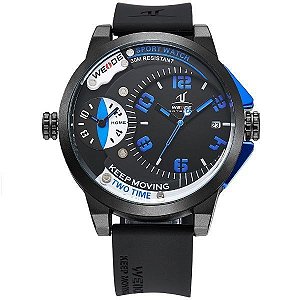 Relógio Masculino Weide Analógico UV-1501 - Preto e Azul