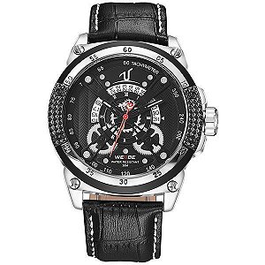 Relógio Masculino Weide Analógico UV-1605 - Preto e Prata