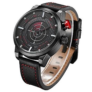 Relógio Masculino Weide Analógico WH-5201 - Preto e Vermelho