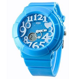 Relógio Feminino Skmei Anadigi 1020 Azul