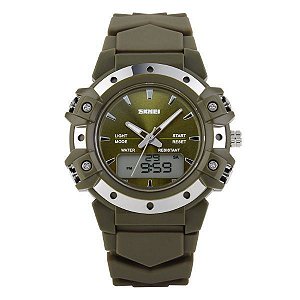 Relógio Masculino Skmei Anadigi 0821 Verde