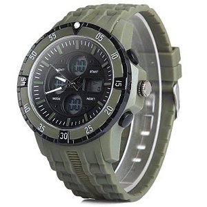 Relógio Skmei Anadigi 1046 Verde e Preto