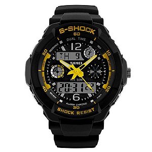 Relógio Masculino Skmei AnaDigi 1060 - Preto e Amarelo