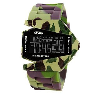 Relógio Masculino Skmei Digital 0817 - Camuflado Verde e Marrom