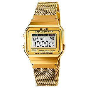 Relógio Unissex Skmei Digital 1660 Dourado