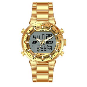 Relógio Masculino Tuguir AnaDigi TG1128 Dourado