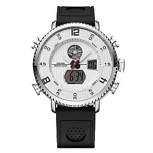 Relógio Masculino Weide AnaDigi WH-6106 - Preto e Branco