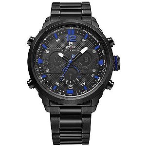Relógio Masculino Weide AnaDigi WH-6303 - Preto e Azul
