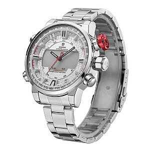 Relógio Masculino Weide Anadigi WH-6402 Branco
