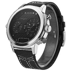 Relógio Masculino Weide AnaDigi WH-6405 Preto e Prata