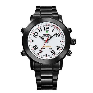 Relógio Masculino Weide AnaDigi WH-1105 - Preto e Branco
