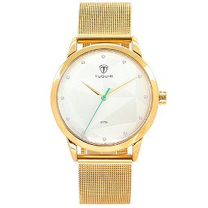 Relógio Feminino Tuguir Analógico TG150 Dourado e Prata